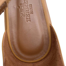 将图像加载到图库查看器中，HERMES Santorini Sandals Gold/BeigeH251069Z Canvas Leather Size 36
