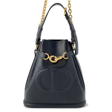 Load image into Gallery viewer, Dior C&#39;est Dior CD Embossed Bag BlackM2271UBHA Calf Leather Size Medium
