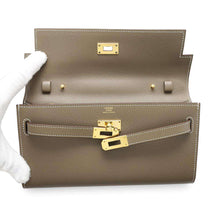 将图像加载到图库查看器中，HERMES Kelly wallet long to go Etoupe Epsom
