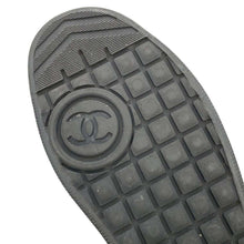 将图像加载到图库查看器中，CHANEL CC Logo Sneakers GrayG46014 Wool Suede Leather Size 42
