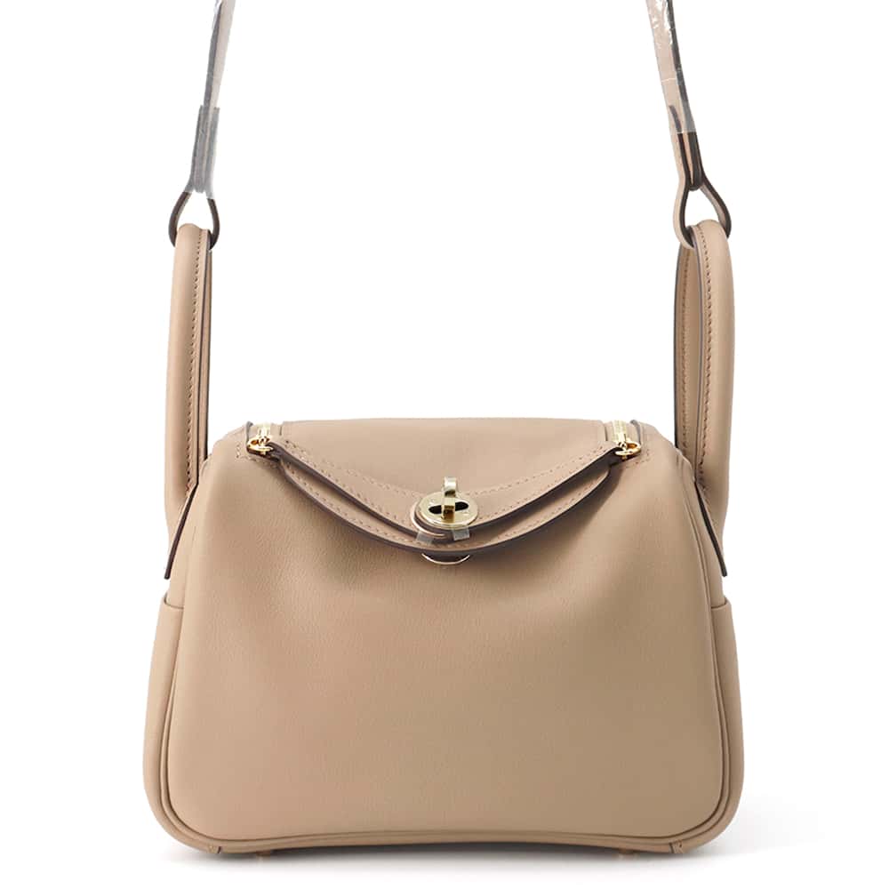 HERMES Lindy Verso Beige Marpha/Grimisty Swift Leather Size Mini