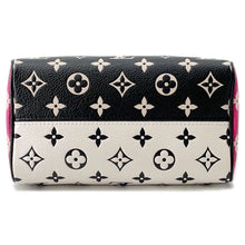 将图像加载到图库查看器中，LOUIS VUITTON Speedy Bandouliere Noir/White/PinkM46088 Monogram Empreinte Leather Size 20
