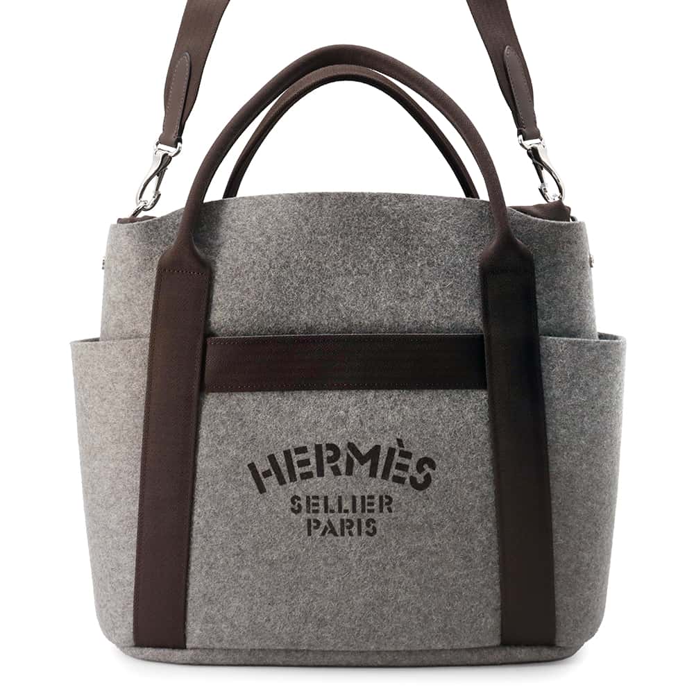 HERMES Sucked Pansage Groom Grimoyen/Brown Felt Leather