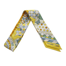 将图像加载到图库查看器中，HERMES Twilly LES MURMURES DE LA FORET Jaune Viff/Vert/Miel Silk100%

