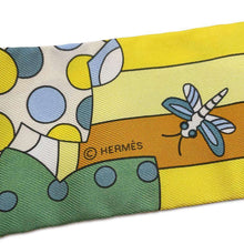 将图像加载到图库查看器中，HERMES Twilly LES MURMURES DE LA FORET Jaune Viff/Vert/Miel Silk100%
