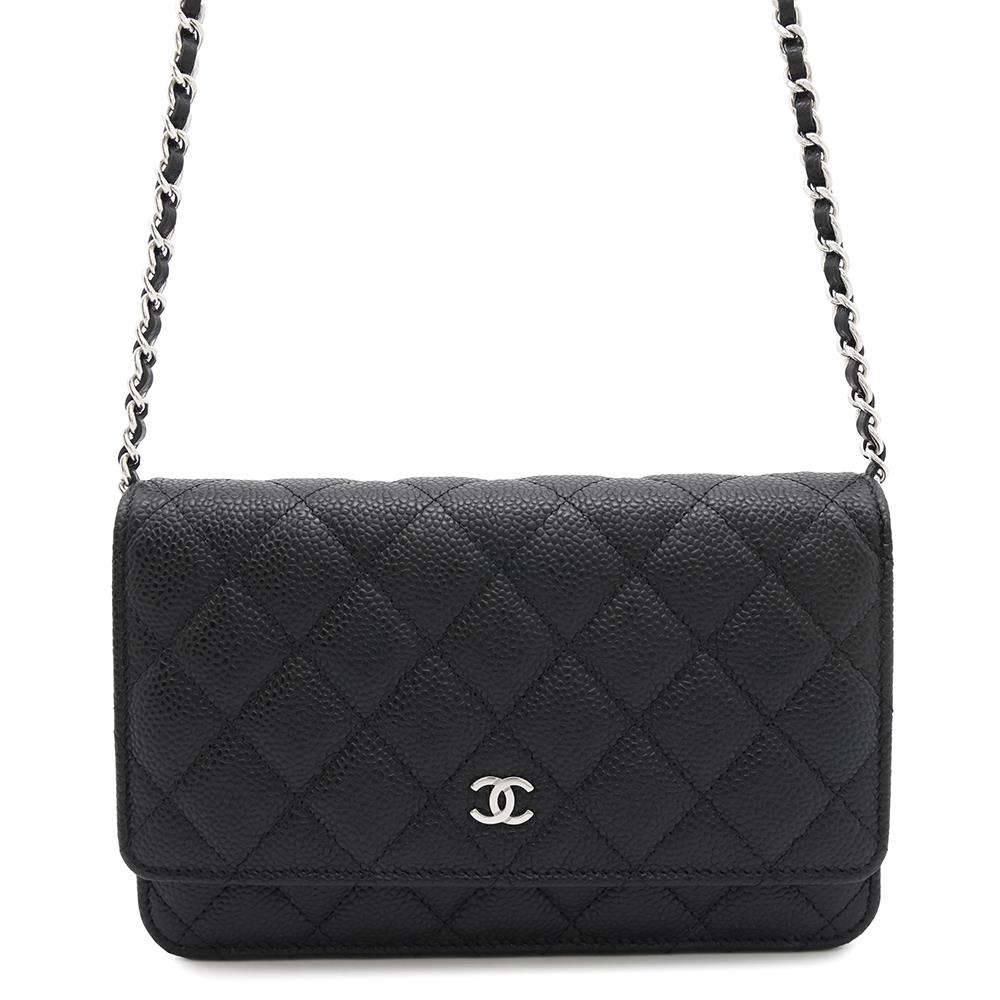 CHANEL Matelasse Chain wallet BlackAP0250 Caviar Leather