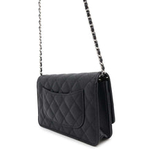将图像加载到图库查看器中，CHANEL Matelasse Chain wallet BlackAP0250 Caviar Leather
