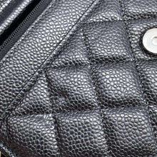 将图像加载到图库查看器中，CHANEL Matelasse Chain wallet BlackAP0250 Caviar Leather
