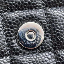 将图像加载到图库查看器中，CHANEL Matelasse Chain wallet BlackAP0250 Caviar Leather
