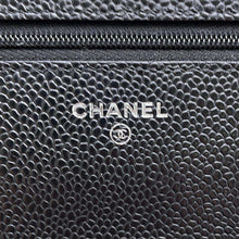 将图像加载到图库查看器中，CHANEL Matelasse Chain wallet BlackAP0250 Caviar Leather
