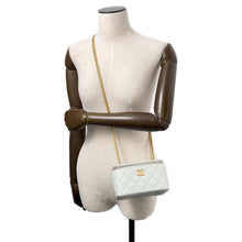 将图像加载到图库查看器中，CHANEL Matelasse Camellia Chain Vanity Bag Light BlueAP3301 Lambskin
