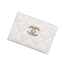 将图像加载到图库查看器中，CHANEL Matelasse Card Case WhiteAP3188 Caviar Leather

