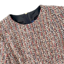 将图像加载到图库查看器中，LOUIS VUITTON Belted Tweed Skater Dress Size 38 Multicolor Wool 56% Cotton19% Polyester9% Nylon9% Rayon7%
