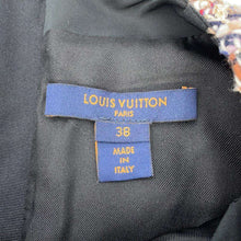 将图像加载到图库查看器中，LOUIS VUITTON Belted Tweed Skater Dress Size 38 Multicolor Wool 56% Cotton19% Polyester9% Nylon9% Rayon7%
