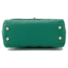 将图像加载到图库查看器中，CHANEL Handbag CC Logo Top Handle GreenAS2215 Caviar Leather Size XXS
