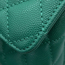 将图像加载到图库查看器中，CHANEL Handbag CC Logo Top Handle GreenAS2215 Caviar Leather Size XXS
