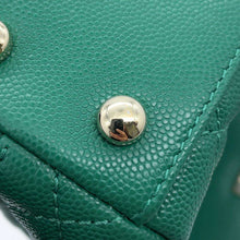 将图像加载到图库查看器中，CHANEL Handbag CC Logo Top Handle GreenAS2215 Caviar Leather Size XXS
