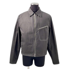 将图像加载到图库查看器中，HERMES Straight cut jacket with zip Size 48 Dark Gray Polyester65% Cotton35%
