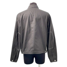 将图像加载到图库查看器中，HERMES Straight cut jacket with zip Size 48 Dark Gray Polyester65% Cotton35%
