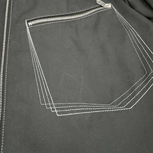 将图像加载到图库查看器中，HERMES Straight cut jacket with zip Size 48 Dark Gray Polyester65% Cotton35%
