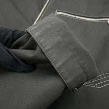 将图像加载到图库查看器中，HERMES Straight cut jacket with zip Size 48 Dark Gray Polyester65% Cotton35%

