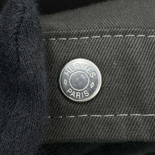 将图像加载到图库查看器中，HERMES Straight cut jacket with zip Size 48 Dark Gray Polyester65% Cotton35%
