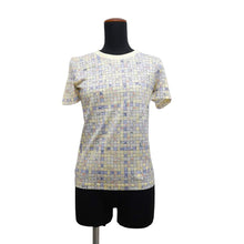 Load image into Gallery viewer, HERMES ★Bordeaux Check Cut and Sew Size 34 Jaune Milton/Multicolor Cotton100%
