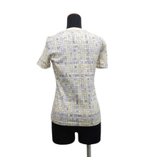 Load image into Gallery viewer, HERMES ★Bordeaux Check Cut and Sew Size 34 Jaune Milton/Multicolor Cotton100%
