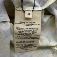 Load image into Gallery viewer, HERMES ★Bordeaux Check Cut and Sew Size 34 Jaune Milton/Multicolor Cotton100%
