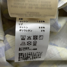 Load image into Gallery viewer, HERMES ★Bordeaux Check Cut and Sew Size 34 Jaune Milton/Multicolor Cotton100%
