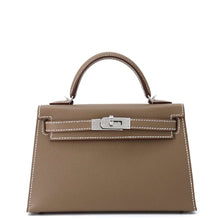 将图像加载到图库查看器中，HERMES Mini kelly do Etoupe Epsom
