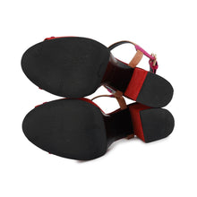 Load image into Gallery viewer, HERMES Sandals Pink/Multicolor suede Size 35 1/2
