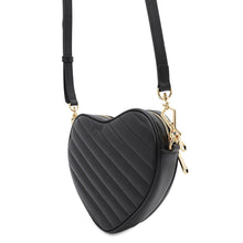 将图像加载到图库查看器中，GUCCI Interlocking G Heart Shoulder Bag Black751628 Leather
