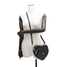 将图像加载到图库查看器中，GUCCI Interlocking G Heart Shoulder Bag Black751628 Leather
