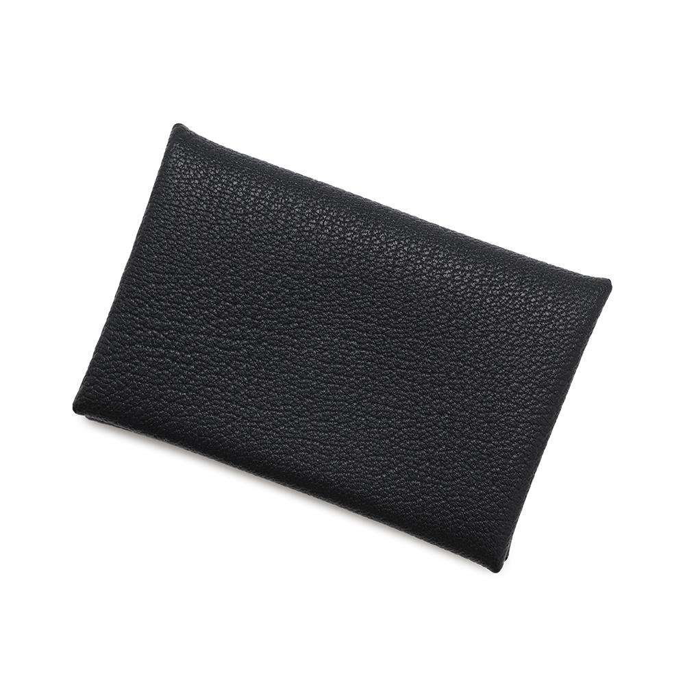 HERMES Calvi Black Chevre Myzore Goatskin