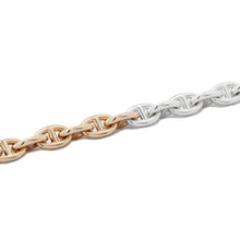 将图像加载到图库查看器中，HERMES Chaine d&#39;Ancre Double Tour Bracelet 37 links Size PM SV925 K18PG
