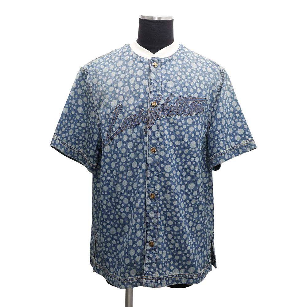LOUIS VUITTON LV × YK Infinity Dot Shirt Size L BlueRM232H Cotton100%