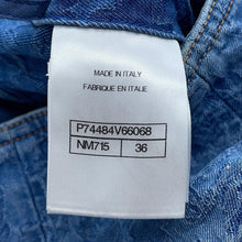 Load image into Gallery viewer, CHANEL CC Logo Camellia Skirt Size 36 BlueP74484 Cotton100%
