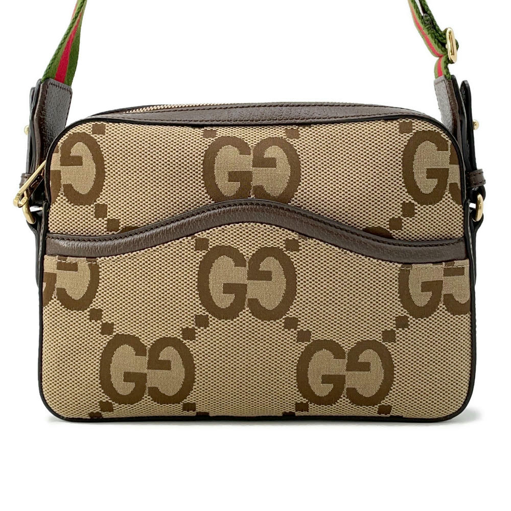 GUCCI Jumbo GG Messenger Beige/Brown675891 Canvas Leather