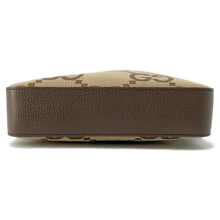 将图像加载到图库查看器中，GUCCI Jumbo GG Messenger Beige/Brown675891 Canvas Leather
