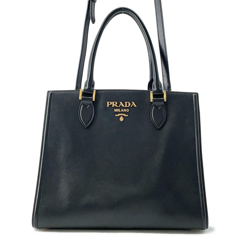 PRADA 2WAYBag Black1BA227 Leather