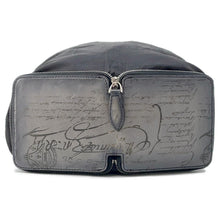 将图像加载到图库查看器中，Berluti Calligraphy Incase Eco Bag Black/Gray Nylon Scritto Venetian Leather
