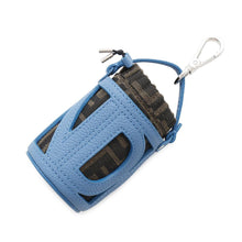 Load image into Gallery viewer, FENDI Zucca Pattern Bucket Motif Bag Charm Blue7AS158 Canvas Leather
