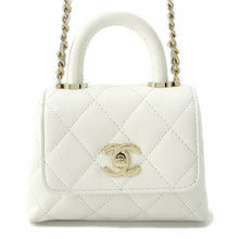 Load image into Gallery viewer, CHANEL Coco Handle Micro ChainShoulder WhiteAP4245 Caviar Leather
