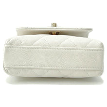 Load image into Gallery viewer, CHANEL Coco Handle Micro ChainShoulder WhiteAP4245 Caviar Leather
