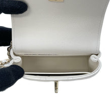 Load image into Gallery viewer, CHANEL Coco Handle Micro ChainShoulder WhiteAP4245 Caviar Leather
