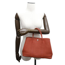 将图像加载到图库查看器中，HERMES ★Garden Party Sanguine Negonda Leather Size TPM
