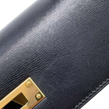 将图像加载到图库查看器中，HERMES Kelly Black Box Calf Leather Size 28
