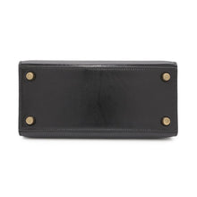 将图像加载到图库查看器中，HERMES Mini Kelly Black Box Calf Leather
