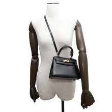 Load image into Gallery viewer, HERMES ★Mini Kelly Black Box Calf Leather
